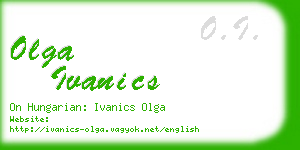 olga ivanics business card